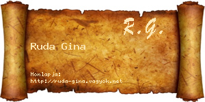 Ruda Gina névjegykártya